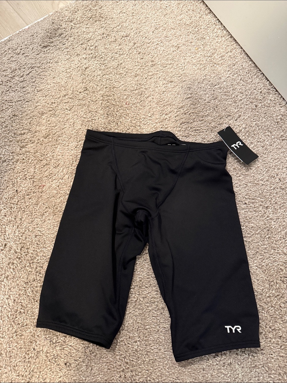TYR Black Men's Competitive Jammer Swim Shorts